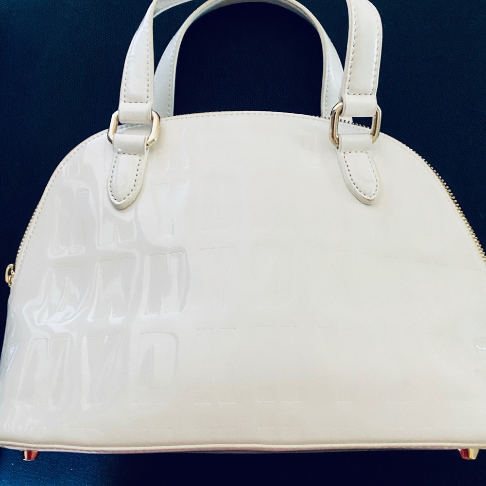 White DKNY purse